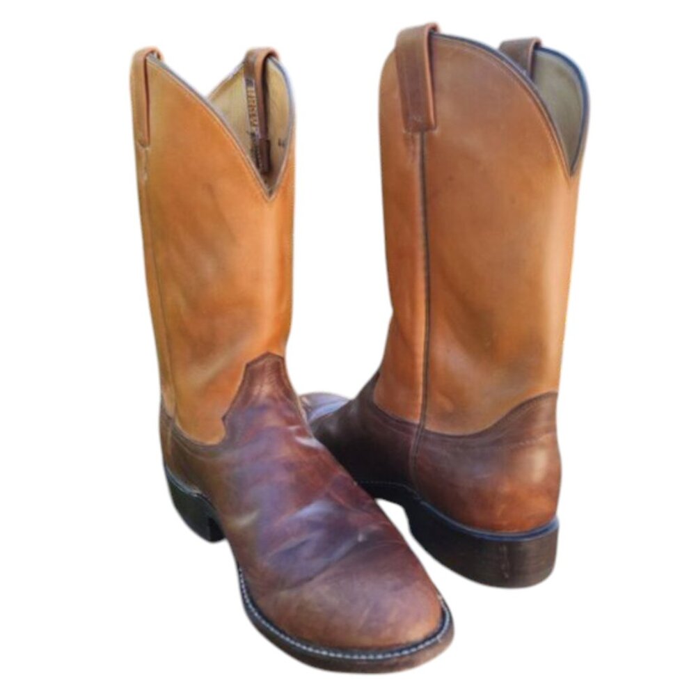 Hondo boots size 9D brown/camel tan leather - Picture 4 of 11